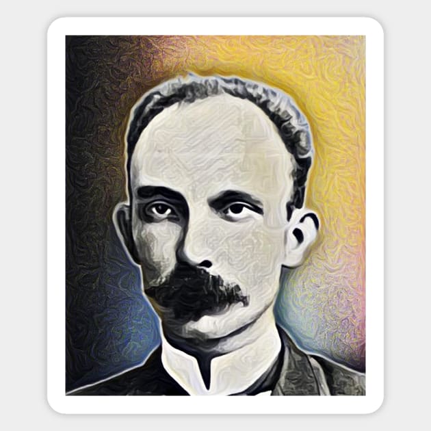 José Martí Portrait | Jose Marti Artwork 9 Sticker by JustLit